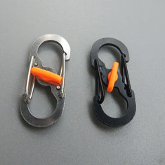 3pcs Metal Keychain Lock S-shaped Buckle Camping Hiking