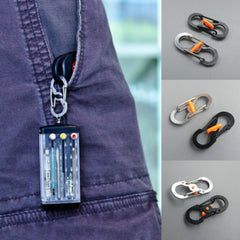 3pcs Metal Keychain Lock S-shaped Buckle Camping Hiking