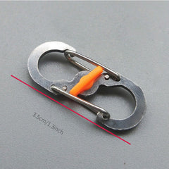 3pcs Metal Keychain Lock S-shaped Buckle Camping Hiking