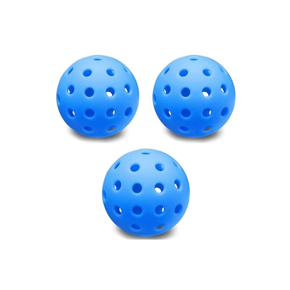 3pcs Pickleball Ball 74mm Outdoor 40 hole Practice Balls