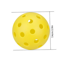 3pcs Pickleball Ball 74mm Outdoor 40 hole Practice Balls