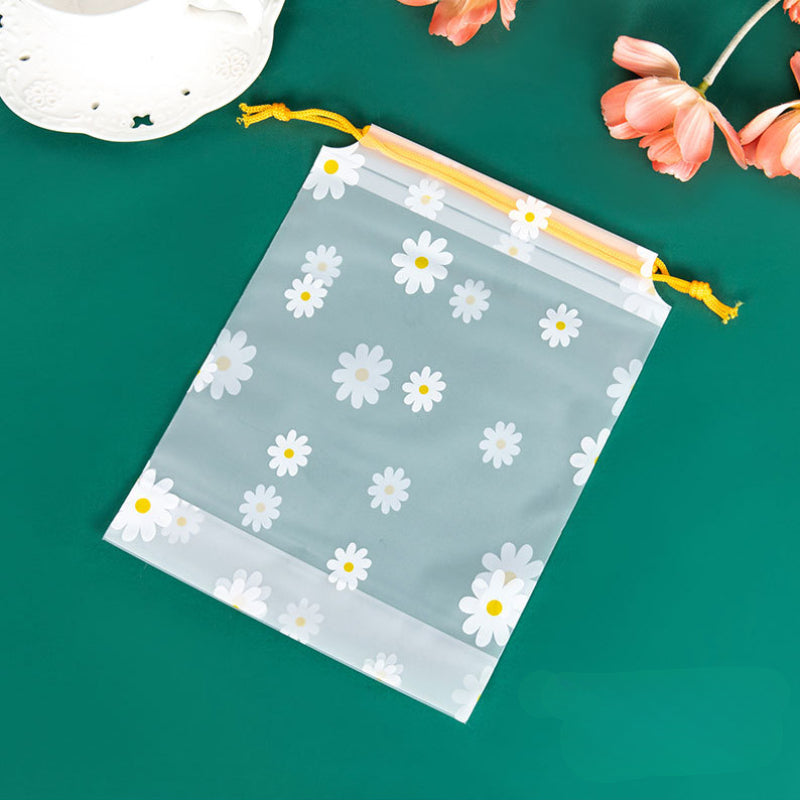 10pcs Small Chrysanthemum Frosted Bundle Pocket Gift Packaging Bag