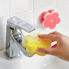 Eco Friendly Flower Sponge Dishwashing Wipe Pot Brush And Sponge