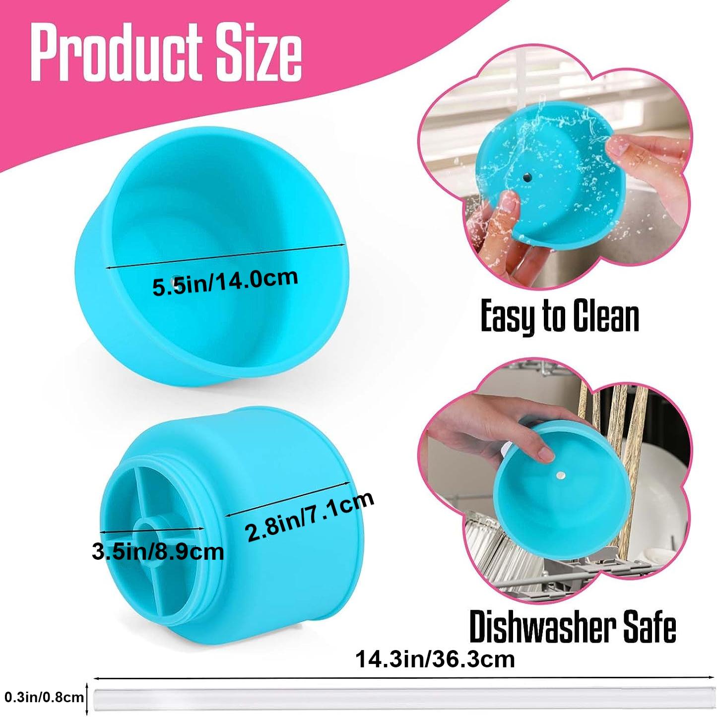 Solid Single Four Grids Snack Bowl For Tumbler With Handle