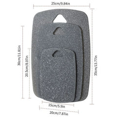 3pc Kitchen Cutting Boards Plastic Chopping Boards for Meat Veggies Fruits