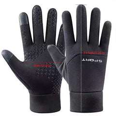 Men Waterproof Cycling Gloves Outdoor Winter Sports Touch Screen Fleece Gloves