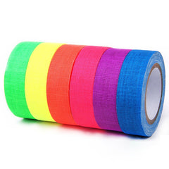 Neon Cloth Tape Fluorescent UV Light 0.6in x16.5ft