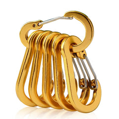 6pcs Steel Carabiner Clips for Outdoor Activities
