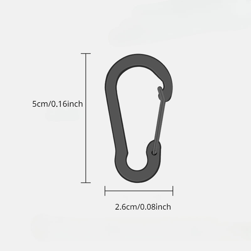 6pcs Steel Carabiner Clips for Outdoor Activities