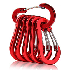 6pcs Steel Carabiner Clips for Outdoor Activities