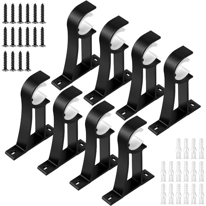 Heavy Duty Curtain Rod Holder for 1-3.05 cm Rod - Set of 16