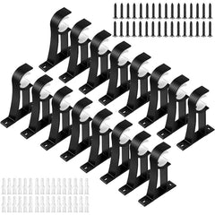 Heavy Duty Curtain Rod Holder for 1-3.05 cm Rod - Set of 16