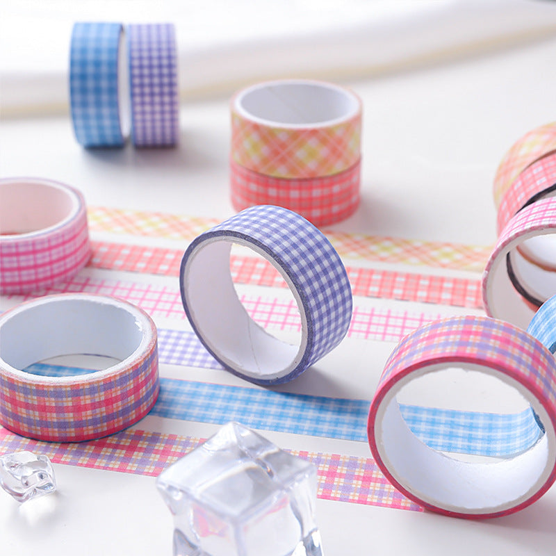 Plaid Washi Tape Checkered Pattern Journal Sticker