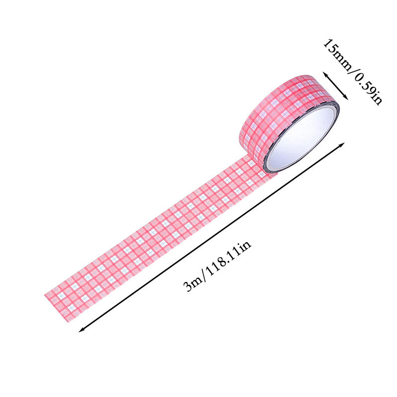 Plaid Washi Tape Checkered Pattern Journal Sticker