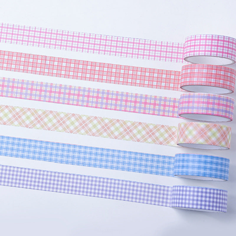 Plaid Washi Tape Checkered Pattern Journal Sticker
