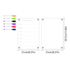 3D Magnetic Suction Acrylic Week Planner Note Board
