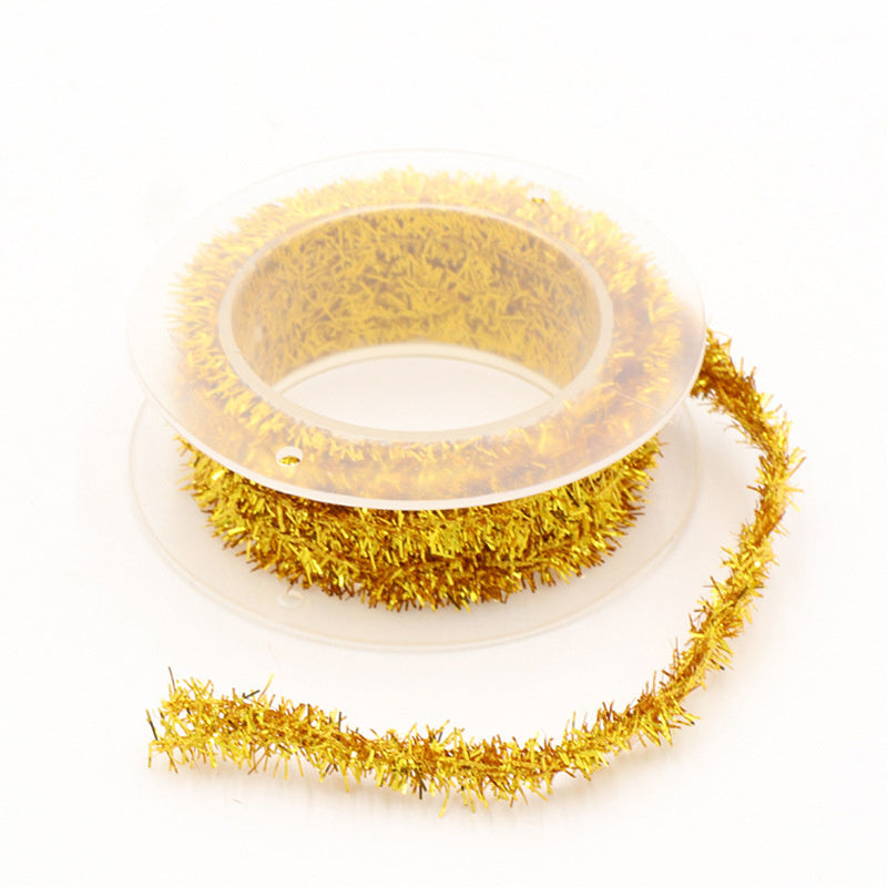 Christmas Tinsel Ribbon Metallic Garland Glitter for Party Decorations