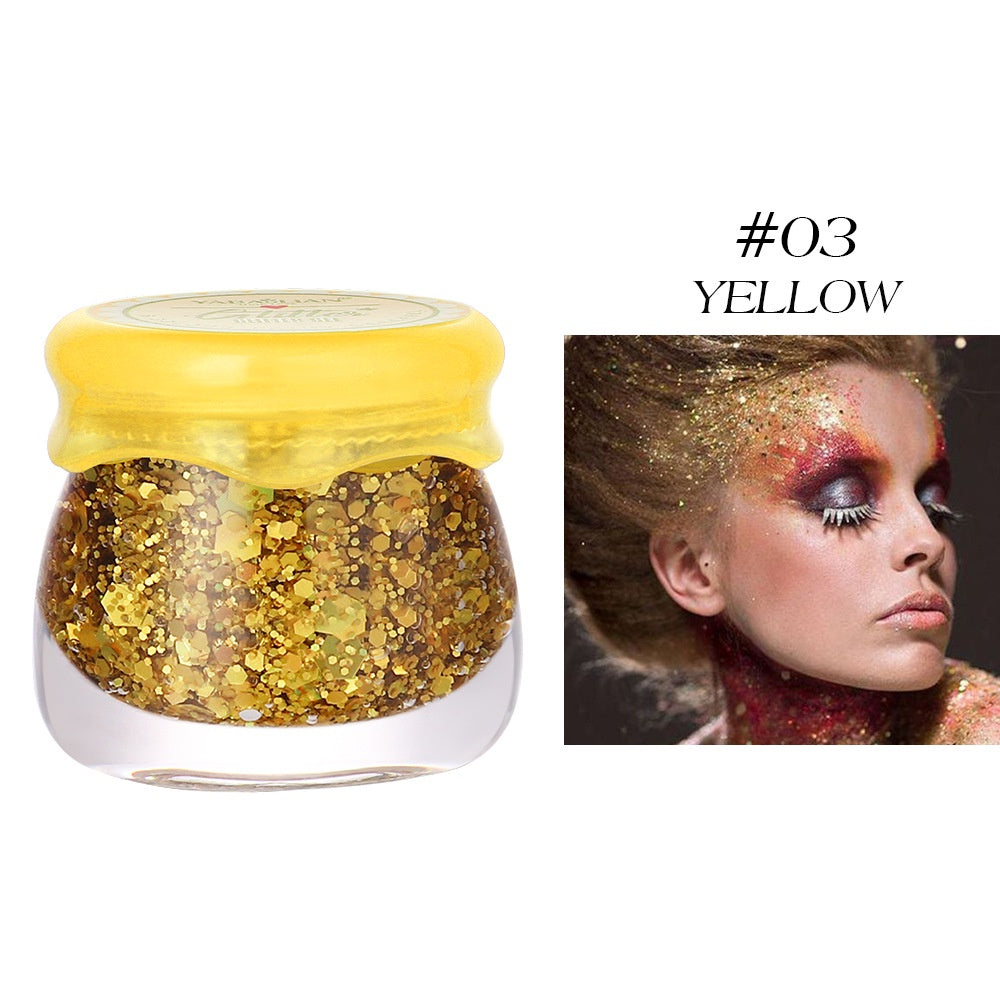 Glitter Eyeshadow Gel Cream Pearly Sequins Pigment Body Face Sparkle