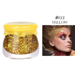 Glitter Eyeshadow Gel Cream Pearly Sequins Pigment Body Face Sparkle