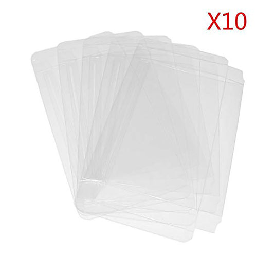 10 Pcs Clear Case Sleeve For N64 Games Cartridge Protector 0 3 MM Thick