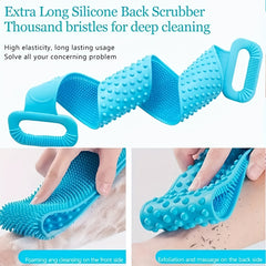 Extended Silicone Body Brush for Exfoliation and Skin Cleaning