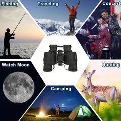 High Power Portable HD Binoculars for Travel Camping Hiking