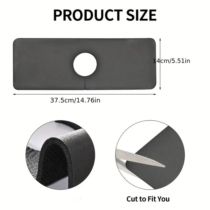 Sink Faucet Drain Mat - Anti slip & Anti mold, Cuttable Rubbing Mat