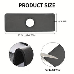 Sink Faucet Drain Mat - Anti slip & Anti mold, Cuttable Rubbing Mat