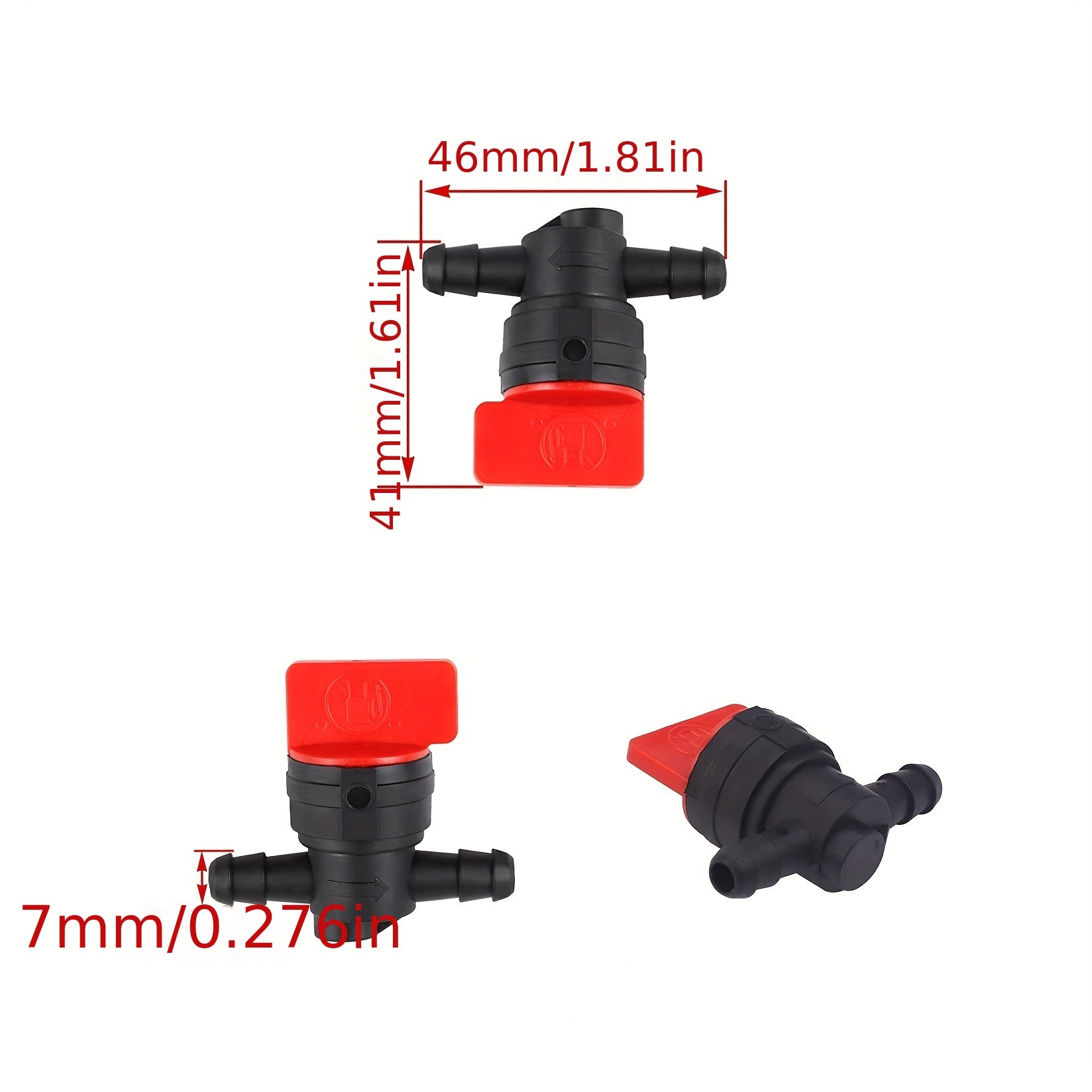 Universal Fuel Tap Sand Red On Off Fuel Tap For Outdoor Ride Auto Parts