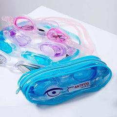 2pcs Waterproof Swimming Goggles Anti Fog Adjustable Strap