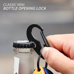 Multifunctional D-shaped Buckle Carabiner Bottle Opener