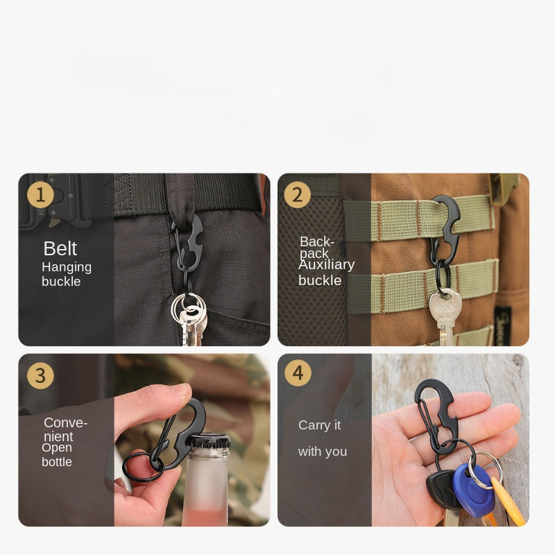 Multifunctional D-shaped Buckle Carabiner Bottle Opener