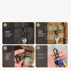 Multifunctional D-shaped Buckle Carabiner Bottle Opener