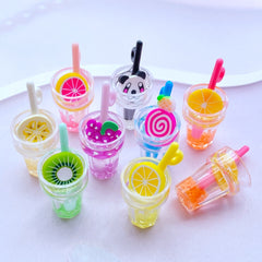 5pcs Resin Luminous Beverage Cup Flat Back Cabochons DIY Craft Decoration