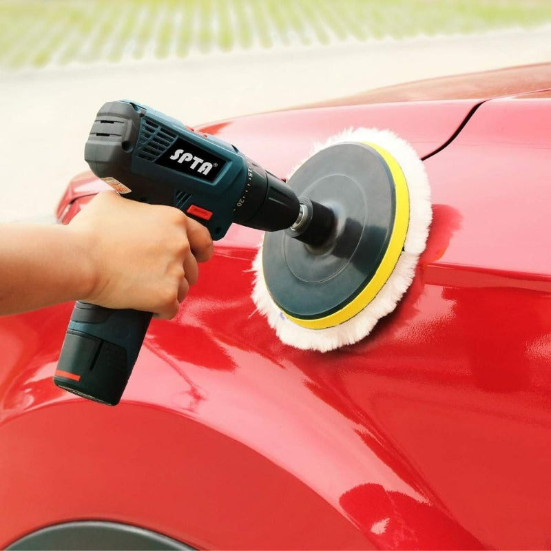 Car Paint Care Kit with Polishing Pads & Waxing Sponge