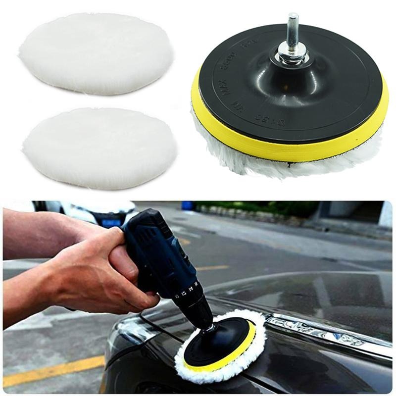 Car Paint Care Kit with Polishing Pads & Waxing Sponge