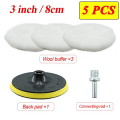 Car Paint Care Kit with Polishing Pads & Waxing Sponge