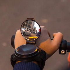360 Degree Rotating Bike Rearview Mirror with Wrist Strap