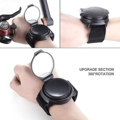 360 Degree Rotating Bike Rearview Mirror with Wrist Strap