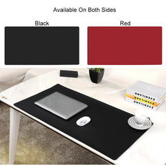 Double-Sided Waterproof Desk Pad Extended Writing Pad Desktop Leather