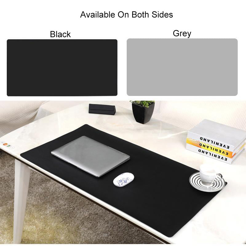 Double-Sided Waterproof Desk Pad Extended Writing Pad Desktop Leather