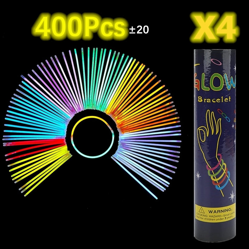 Peabownn 50 100 200 400pcs Glow Sticks Party Supplies