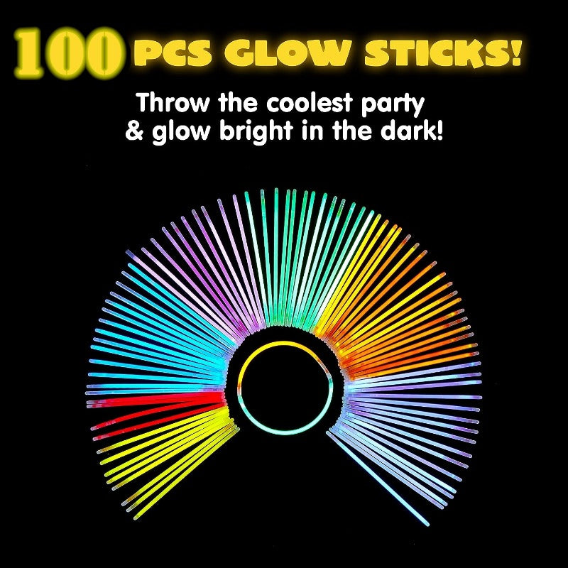 Peabownn 50 100 200 400pcs Glow Sticks Party Supplies