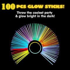 Peabownn 50 100 200 400pcs Glow Sticks Party Supplies