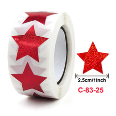 500pcs Christmas Stickers Colorful Stars Thank You Stickers Self adhesive Labels