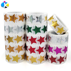 500pcs Christmas Stickers Colorful Stars Thank You Stickers Self adhesive Labels