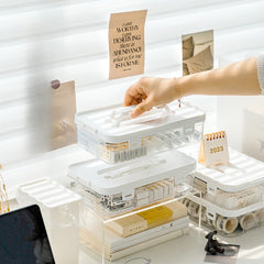 Desktop Storage Box Stationery Journal Accessories Organizer