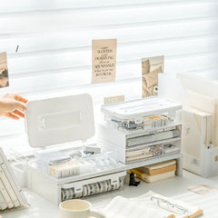Desktop Storage Box Stationery Journal Accessories Organizer