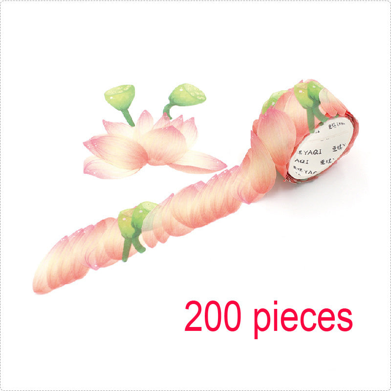 Petal Washi Paper Journal Stickers Tearable DIY Decorative Stickers