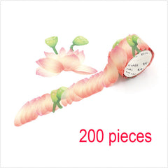 Petal Washi Paper Journal Stickers Tearable DIY Decorative Stickers